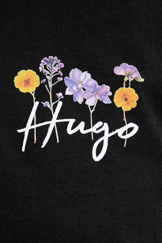 Bombažna kratka majica HUGO 50555813 črna