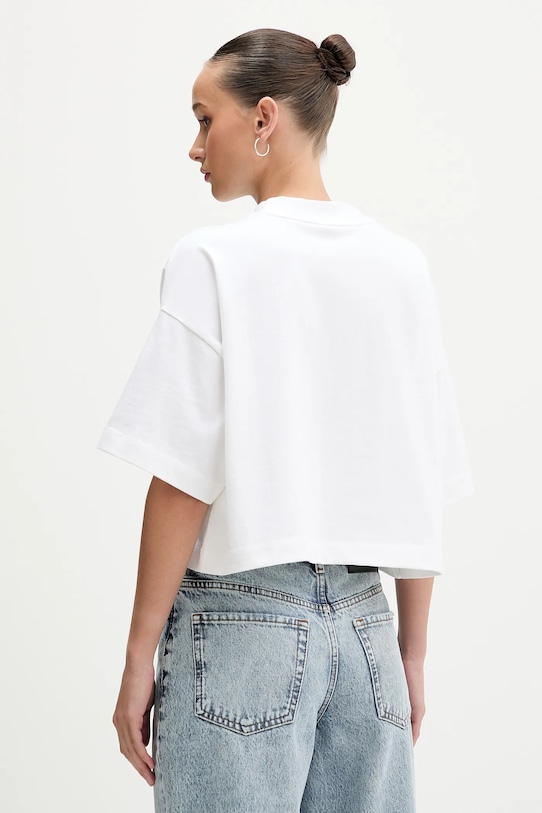 Oblečenie Bavlnené tričko HUGO Damelody 50561189 béžová