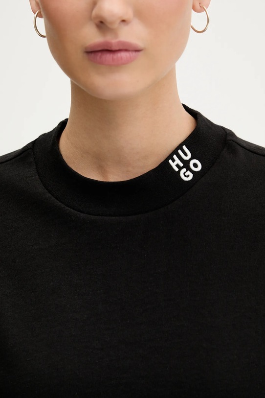 HUGO t-shirt bawełniany Damelody 50561189 czarny
