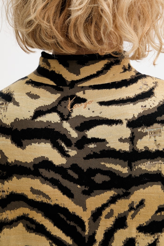 Kenzo gyapjúkeverék pulóver FG52TO6313DO sárga