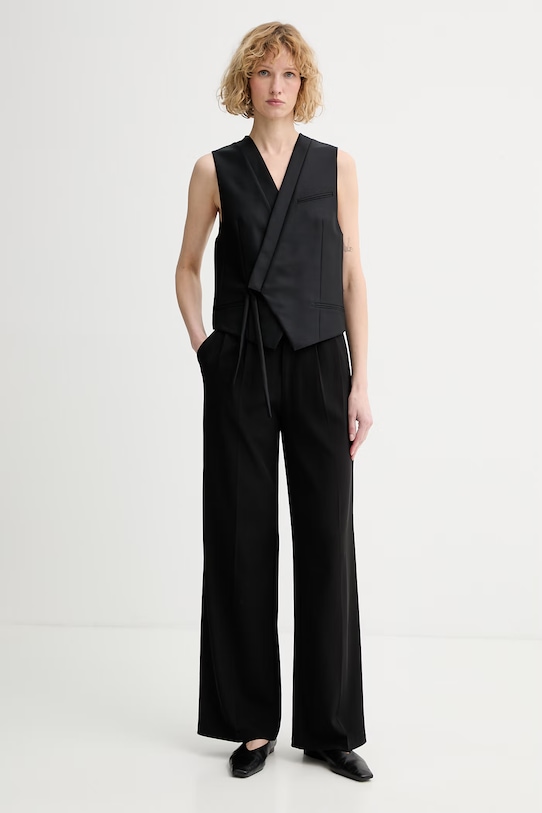 Kenzo kamizelka wieczorowa damska z wełną FG52GI0149FA czarny SS26