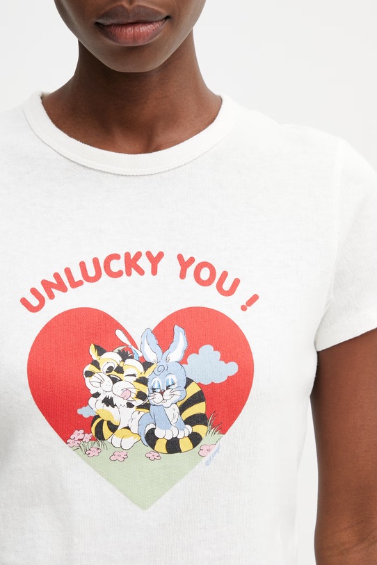 Pamučna majica Kenzo bež FG52TS2084SK