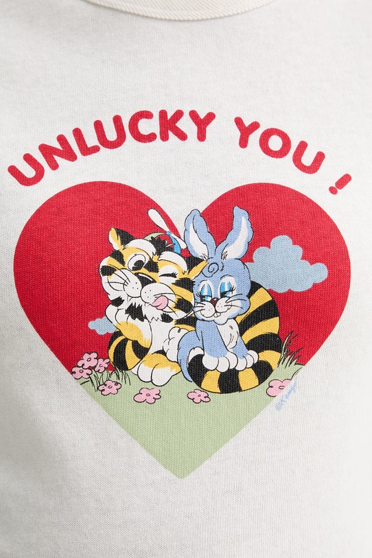 Kenzo t-shirt bawełniany FG52TS2084SK beżowy