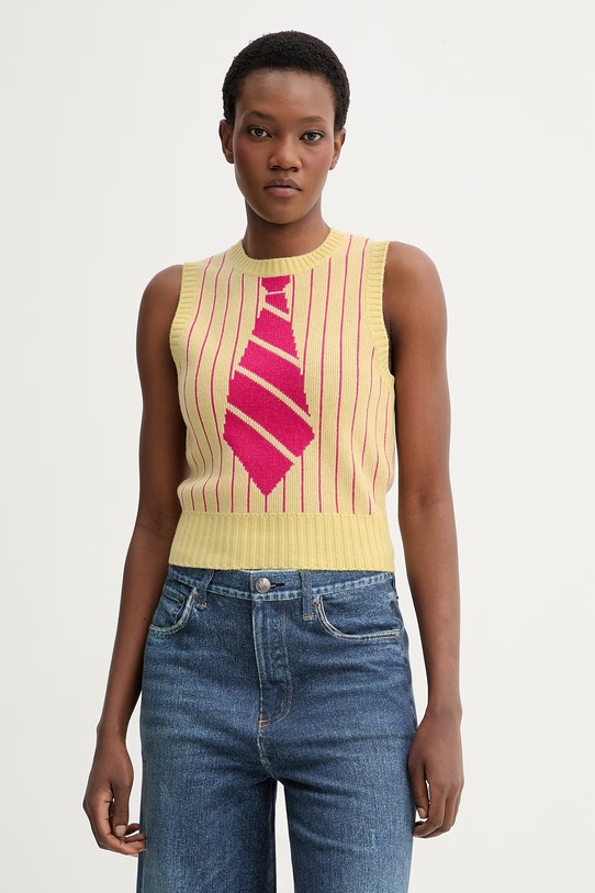 Vesta s přídavkem vlny Kenzo kulatý žlutá FG52TO6243DH