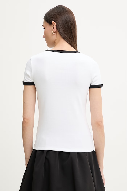 Oblečení Kenzo tričko bavlněné s elastanem dámské FG52TS2174SJ bílá