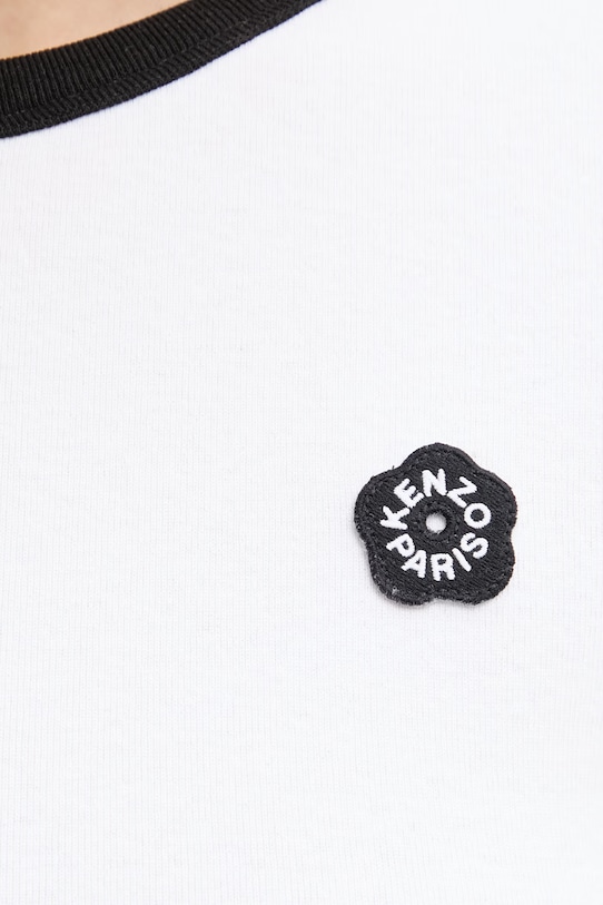 Kenzo tričko bavlněné s elastanem dámské FG52TS2174SJ bílá
