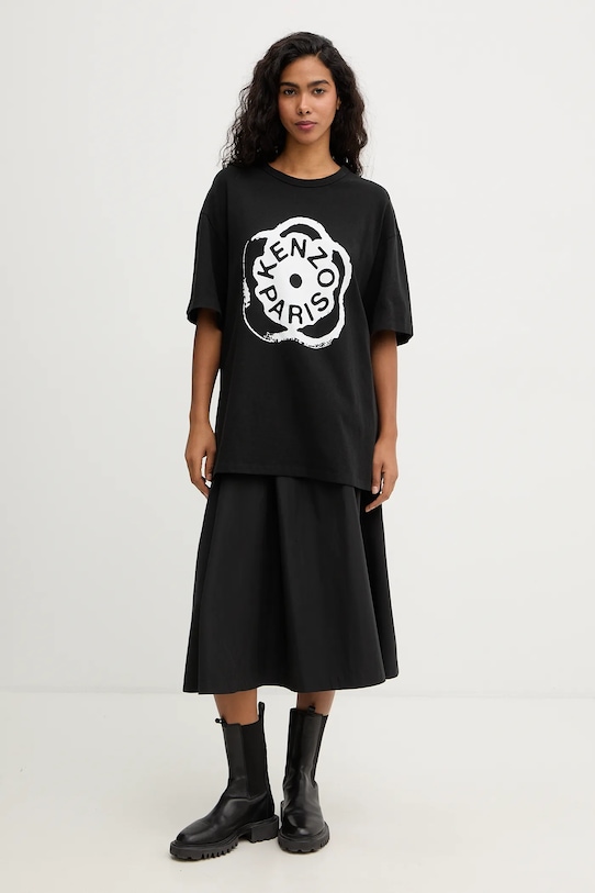 Kenzo t-shirt bawełniany FG52TS3034SK czarny SS26