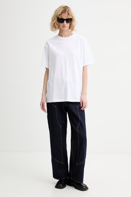 Pamučna majica Kenzo FG52TS3024SG bijela SS26