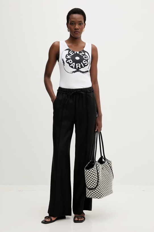 Kenzo top damski bawełniany FG52TO2004SJ. biały SS26