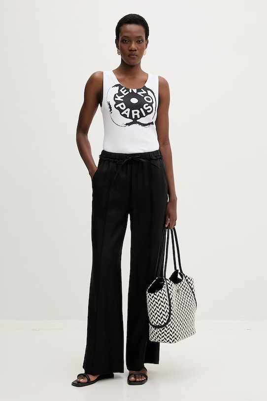 Kenzo top damski bawełniany FG52TO2004SJ. biały SS26