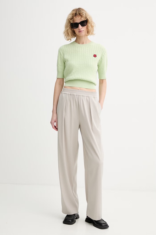 Kenzo sweter z domieszką wełny FG52TO6273LK zielony SS26