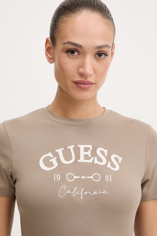 Guess t-shirt BEATRIZ beżowy V6RI02.J1314