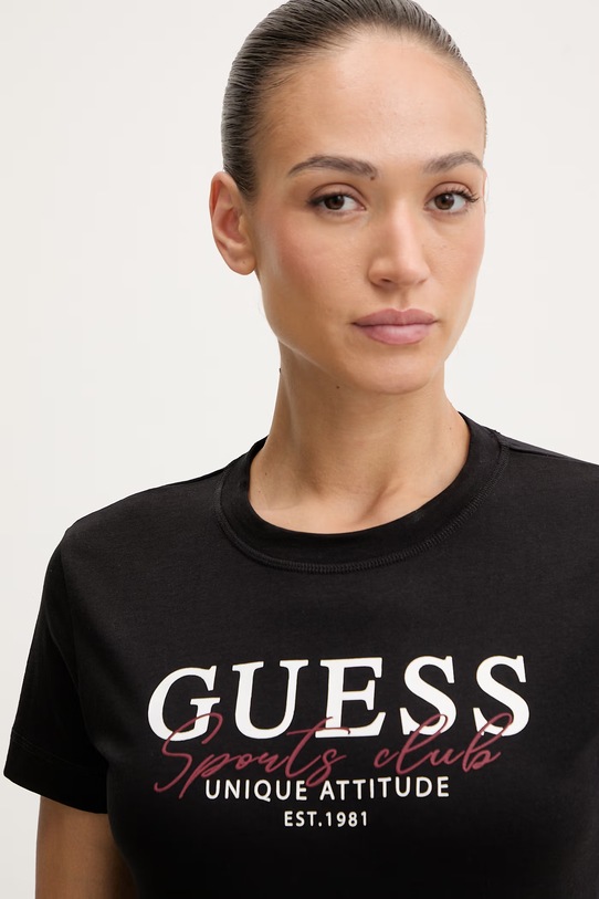 Guess t-shirt bawełniany ARTEMISIA czarny V6RI05.I3Z14
