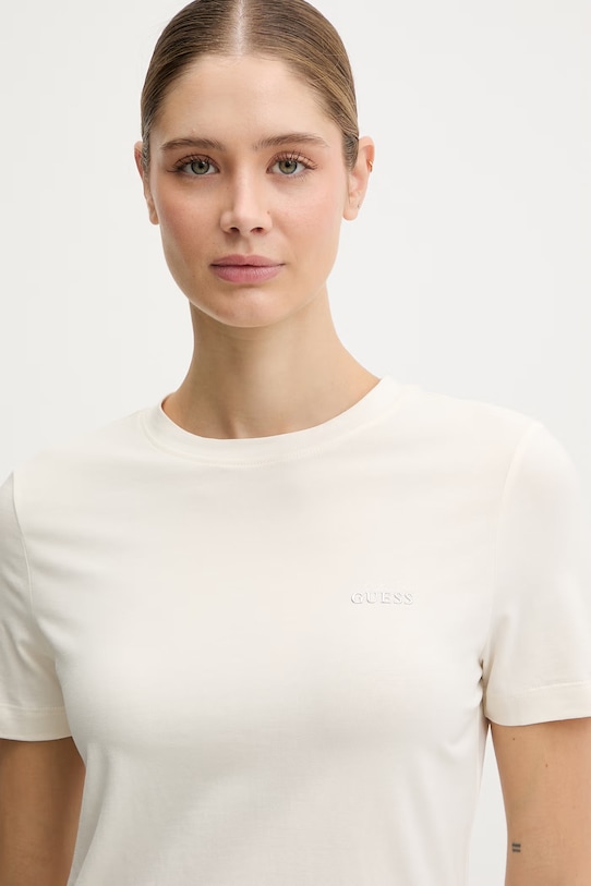 Guess t-shirt TRACEY beżowy V6RI07.J1314