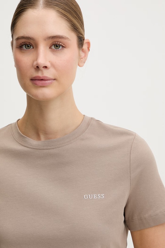 Guess t-shirt TRACEY beżowy V6RI07.J1314