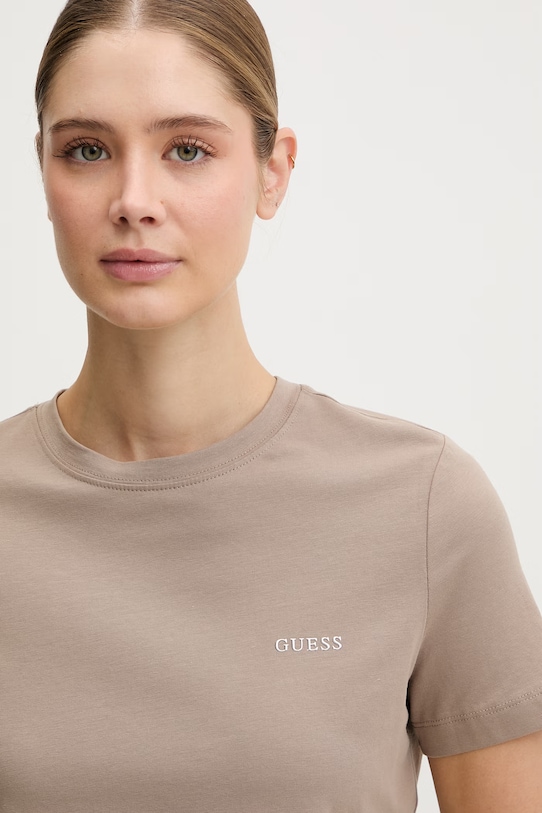 Guess t-shirt TRACEY beżowy V6RI07.J1314