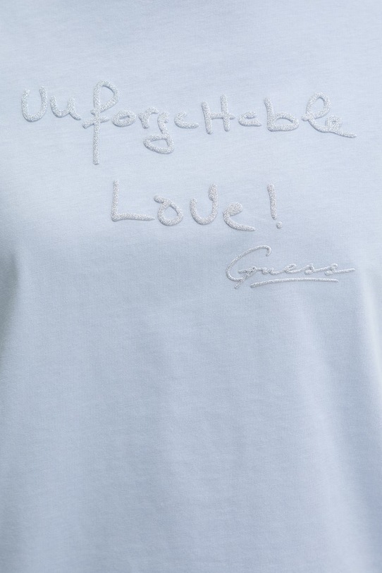 Guess t-shirt bawełniany SOPHIE V6RI09.I3Z14 niebieski