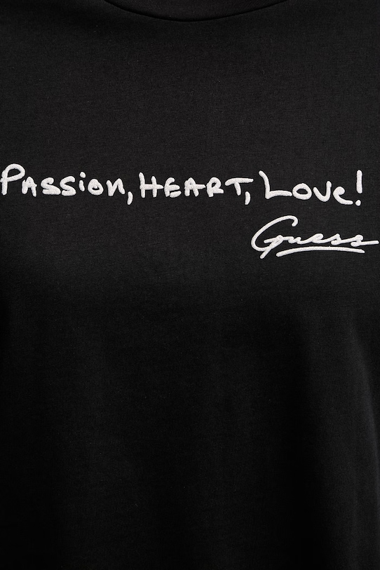 Guess t-shirt bawełniany SOPHIE V6RI09.I3Z14 czarny