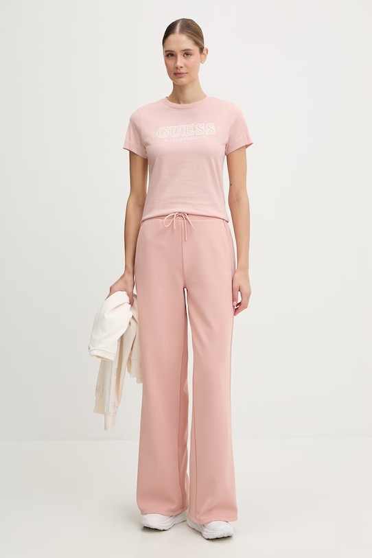 Guess t-shirt bawełniany KETTY V6RI10.I3Z14 różowy SS26