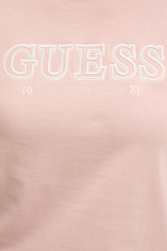 Guess t-shirt bawełniany KETTY V6RI10.I3Z14 różowy