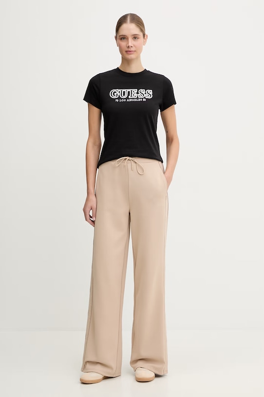 Guess t-shirt bawełniany KETTY V6RI10.I3Z14 czarny SS26