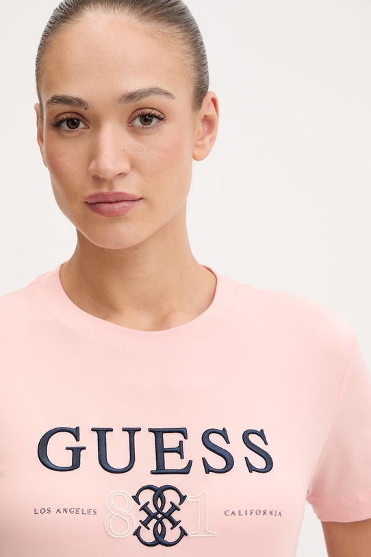 Guess t-shirt STEFFI różowy V6RI13.KD772