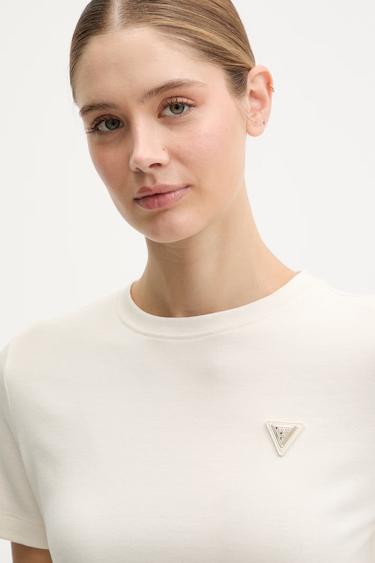 Guess t-shirt SONIA beżowy V6RI17.KD741