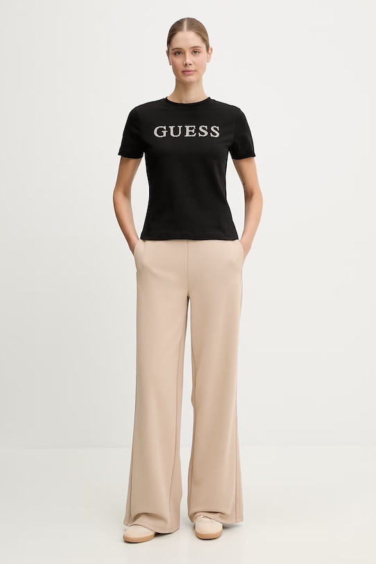 Guess t-shirt OCTAVIA V6RI20.J1314 czarny SS26