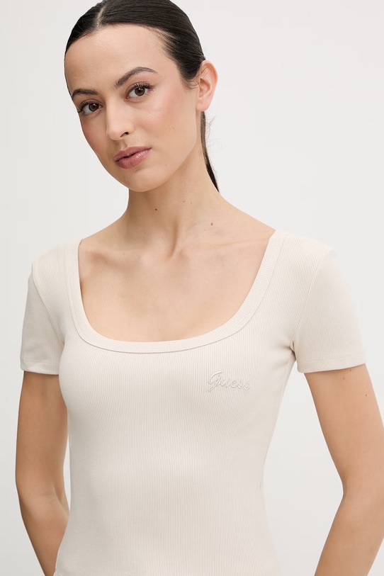 Guess t-shirt LAVINIA beżowy V6RP05.K8RT2