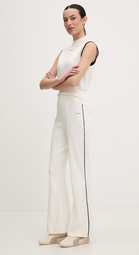 Guess top damski z wiskozy LAURENE V6RP07.Z4642 beżowy SS26