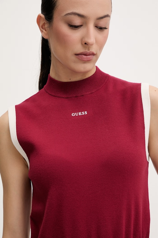 Guess top damski z wiskozy LAURENE V6RP07.Z4642 czerwony