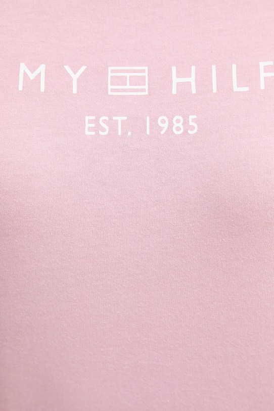 Tommy Hilfiger t-shirt bawełniany WW0WW40276. różowy