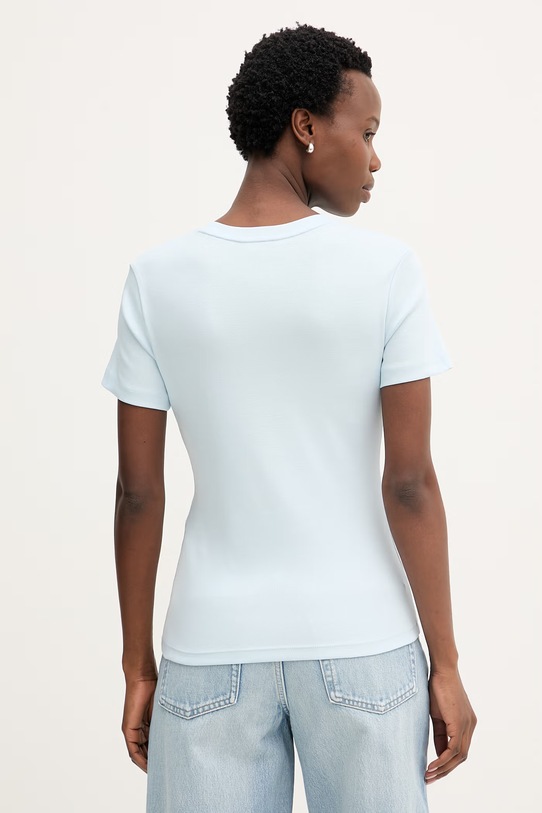 Îmbrăcăminte Tommy Hilfiger tricou de damă din bumbac WW0WW40587. albastru