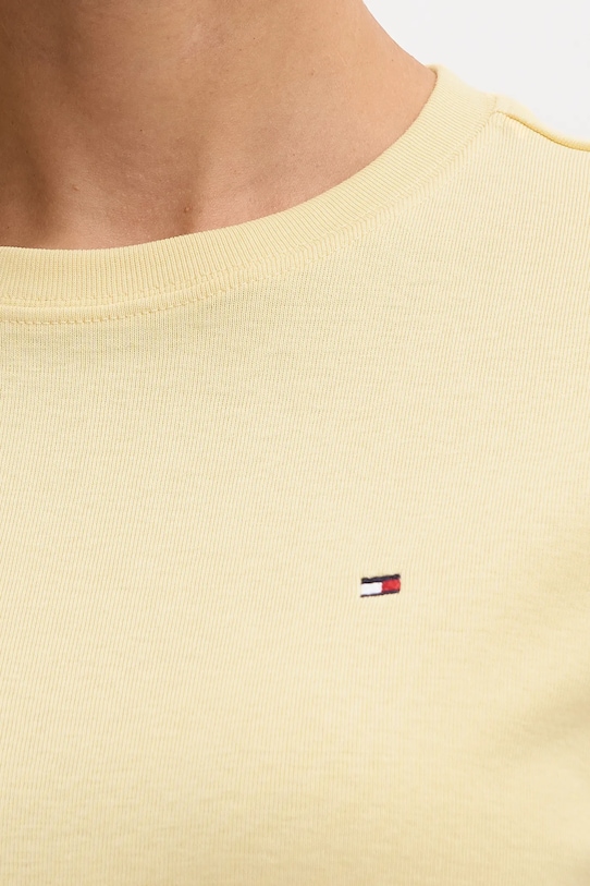 Хлопковая футболка Tommy Hilfiger WW0WW40587. жёлтый