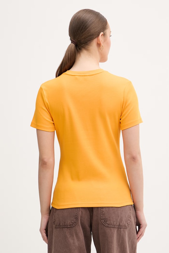 Odzież Tommy Hilfiger t-shirt damski bawełniany WW0WW40587. pomarańczowy