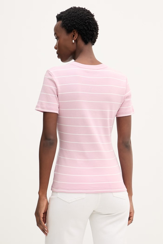 Odzież Tommy Hilfiger t-shirt damski bawełniany WW0WW40587. różowy