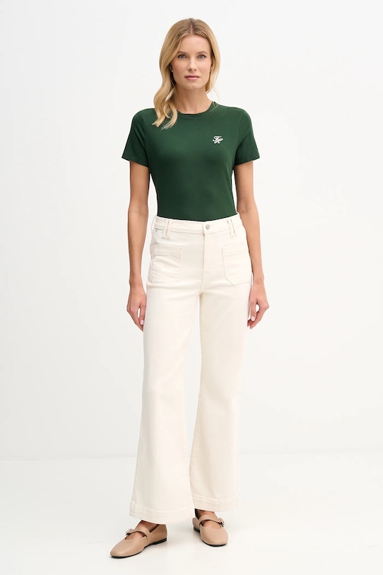 Tommy Hilfiger t-shirt WW0WW47809 zielony SS26