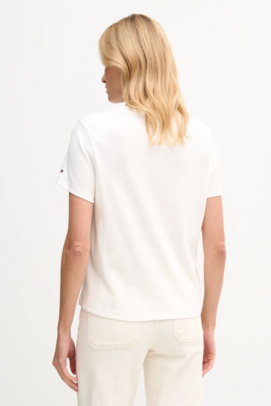 Ρούχα Βαμβακερό μπλουζάκι Tommy Hilfiger WW0WW47880 μπεζ