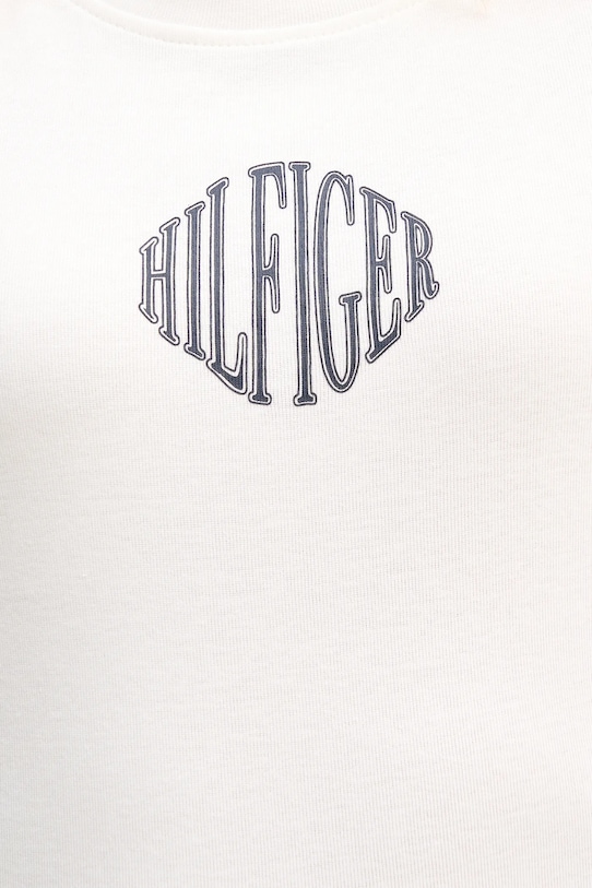 Βαμβακερό μπλουζάκι Tommy Hilfiger WW0WW47880 μπεζ