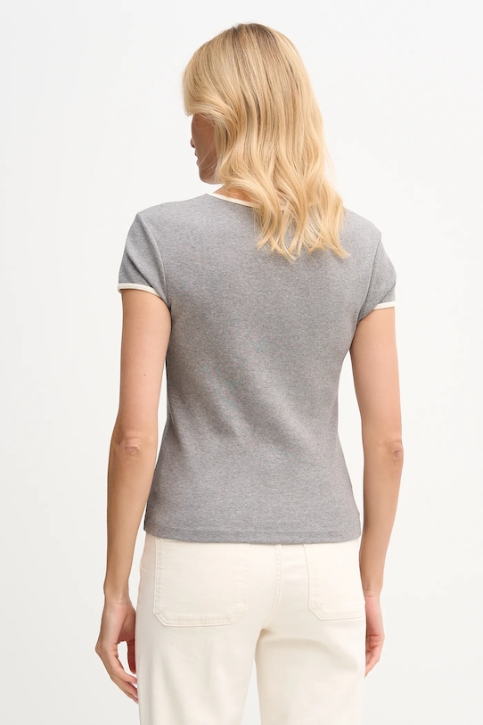 Ρούχα Βαμβακερό μπλουζάκι Tommy Hilfiger WW0WW47881 γκρί