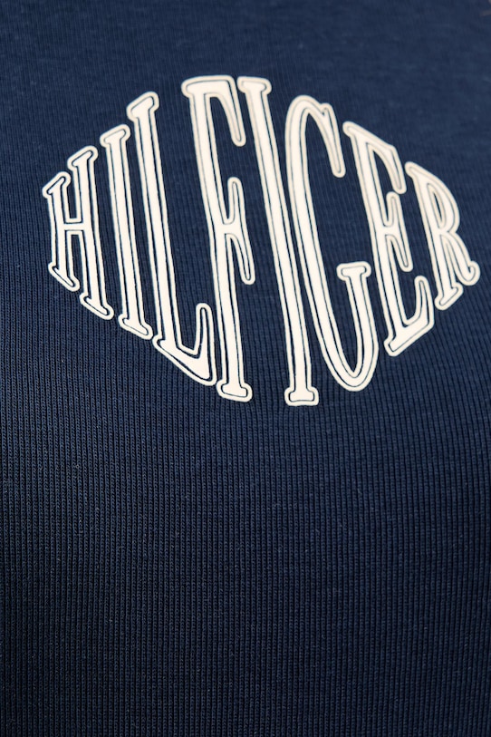 Βαμβακερό μπλουζάκι Tommy Hilfiger WW0WW47881 σκούρο μπλε
