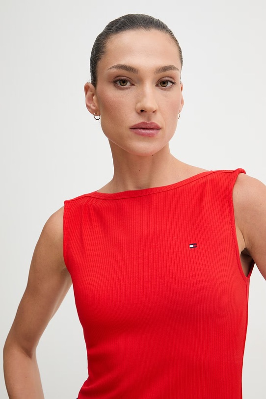 Tommy Hilfiger top damski czerwony WW0WW47807