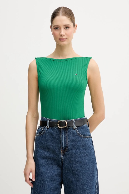 Tommy Hilfiger top pozostałe zielony WW0WW47807
