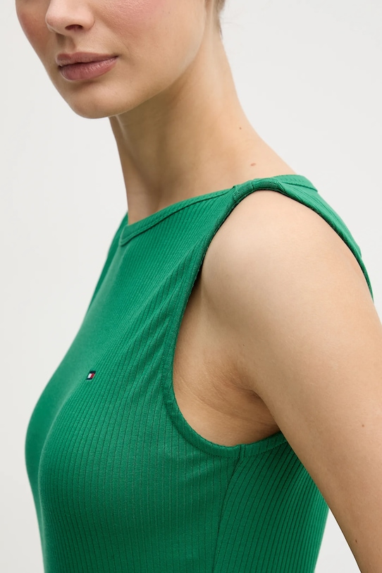 Tommy Hilfiger top WW0WW47807 zielony