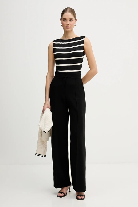 Tommy Hilfiger top WW0WW47807 czarny SS26