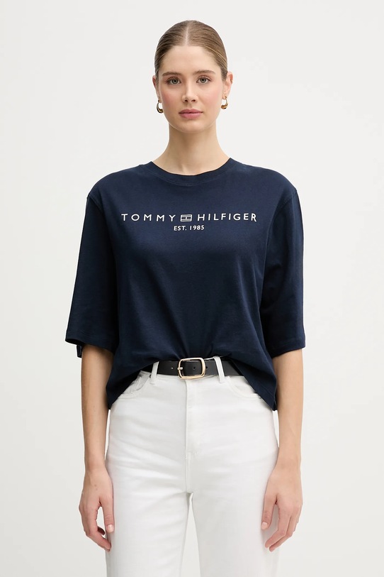Tommy Hilfiger t-shirt bawełniany bawełna granatowy WW0WW47811