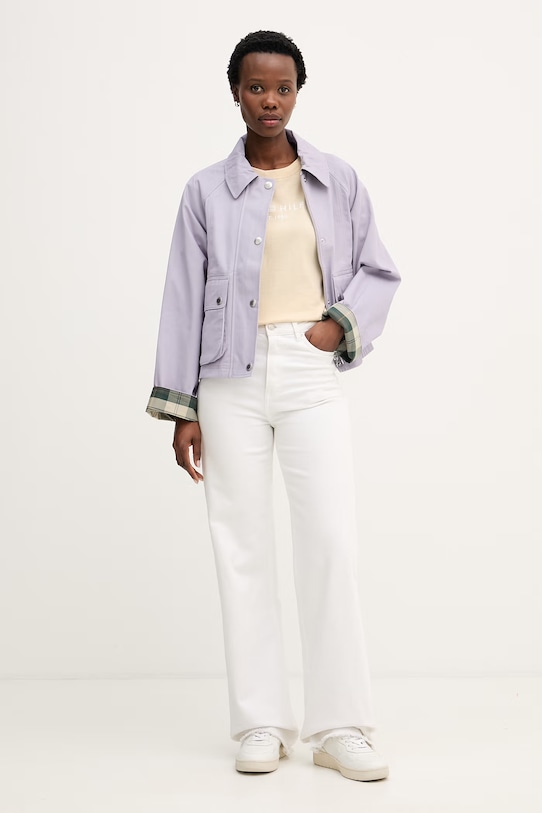 Tommy Hilfiger tričko dámske bavlnené WW0WW47811 béžová SS26