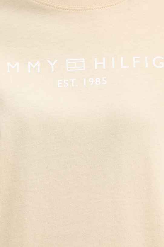 Tommy Hilfiger t-shirt damski bawełniany WW0WW47811 beżowy