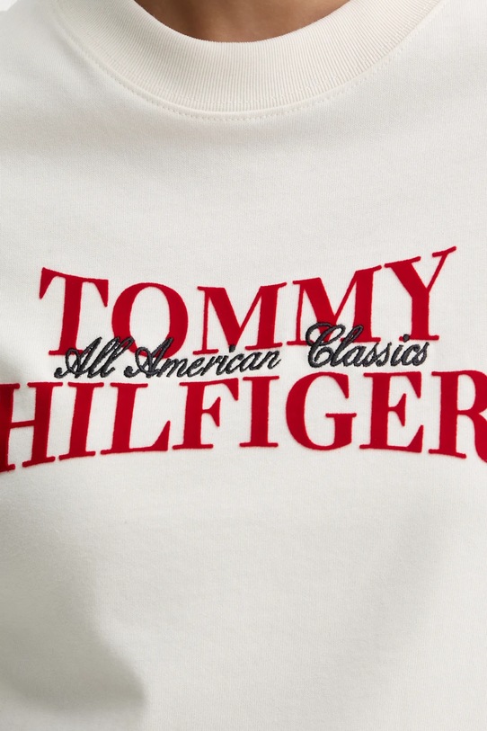 Tommy Hilfiger t-shirt bawełniany WW0WW47884 beżowy