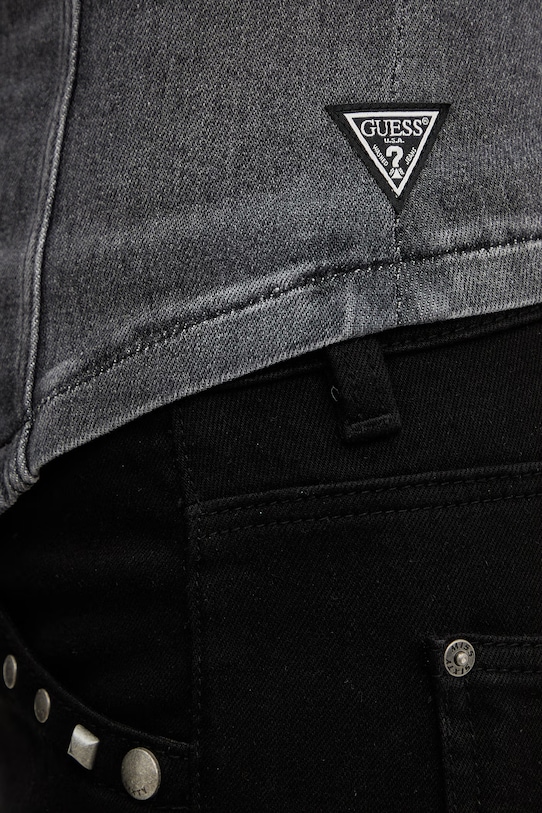 Top iz jeansa Guess CECILE W6RH80.D6921 siva